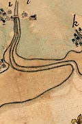 button to larger view of Beaulieu River on  
Dummer's chart for Southampton, 1698