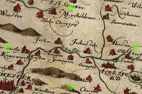 Hampshire maps, Saxton 1575, SU53